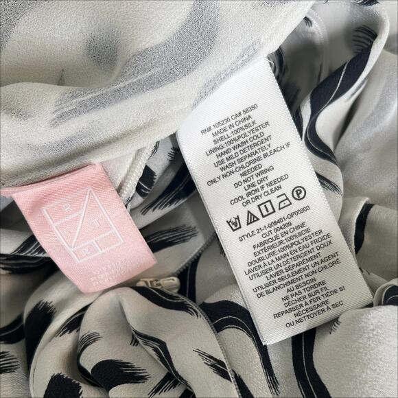 Joie Sleeveless Silk Toulouse Jumpsuit Size 2 Small Porcelain White Black - Picture 5 of 15